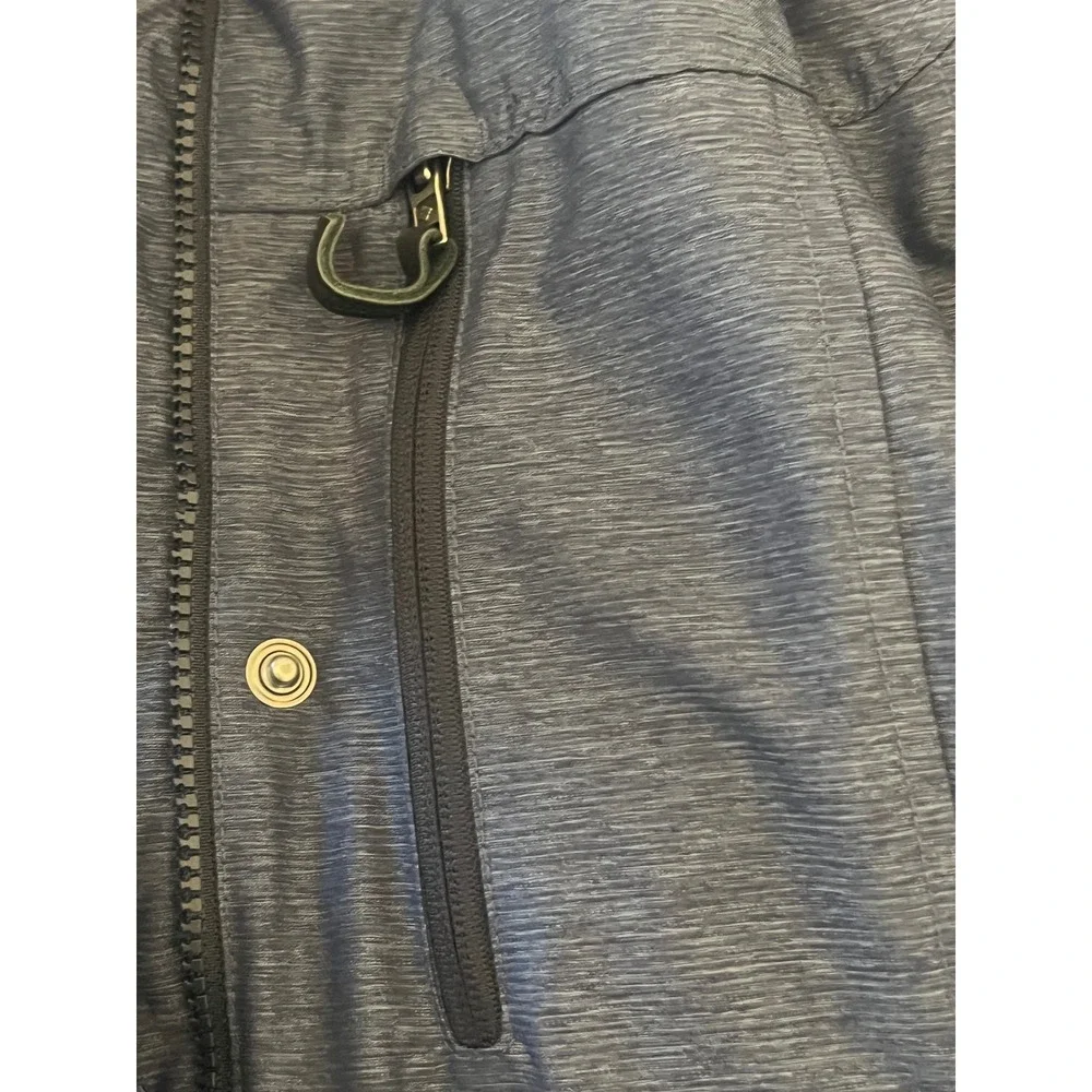 Columbia Omni Heat Hooded Parka Jacket‎ Blue Heathered Size S Waterproof Warm